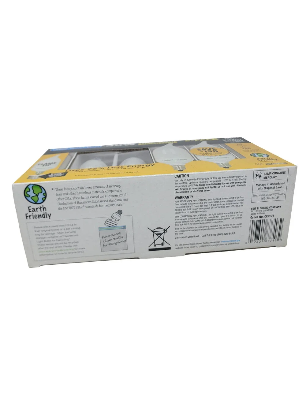 Feit Electric Flame Tip 28214  Replacement Smart Bulb Soft White 40 Watt  6 PACK